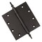Embassy 5 x 5 Solid Brass Ball Bearing Hinge, Oil Rubbed Bronze Finish Steeple Tips 5050BBUS10BS-1 - alternate 1